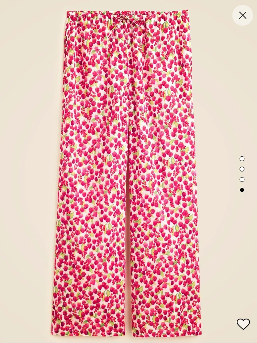 J. Crew NWT Cotton Voile Raspberry Beach Pant